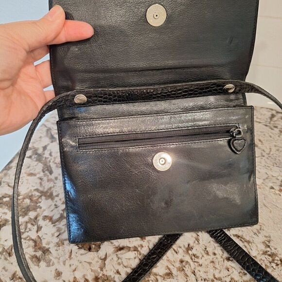 Brighton Black Leather Wallet Crossbody - Picture 7 of 16
